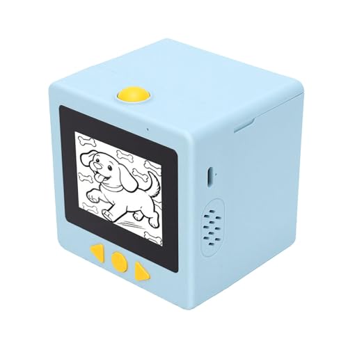 Image of Jiawu Smart AI Voice Sticker Printer, 2.4G WiFi AI Voice Powered Sticker Maker with 2.4Inch HD Screen, 2Paper Rolls & 6Colored Pencils, Mini Thermal Printer for Home, Study