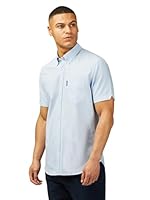Ben Sherman Men's Signature Oxford Short Sleeve Shirt, Sky, L