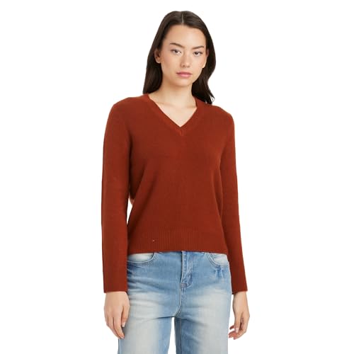 Solova Move Women’s V-Neck Sweater – 100% Cashmere, Relaxed Fit