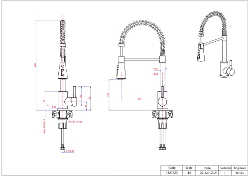 VBChome, lavello e rubinetto, 50 x 47 cm, da