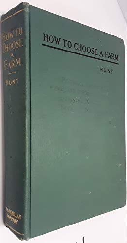 How to Choose a Farm With a Discussion of Ameri... B002DFIM1O Book Cover