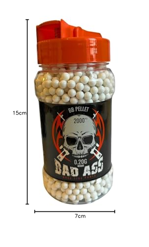 Bad Ass Airsoft BB Pellets, 0.20g, 2000 Count, Premium Quality, White - Image 5