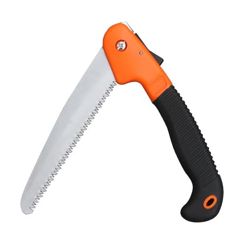 WUFGWBD 1 Piece Foldable Orange Color 39.8Cm Logging Saw, Garden Pruning Tool, Outdoor Wood Cutting Saw