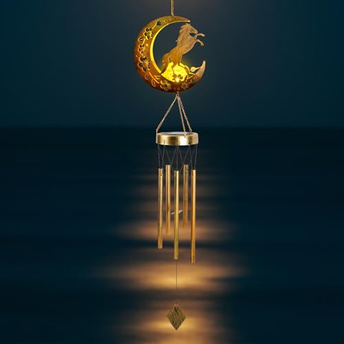 Solar Horse Wind Chimes - Unique Moon Design, for Mothers, Grandmothers, Sisters, Friends and Girls on Birthdays, Christmas, Thanksgiving and Mother's Day by JOBOSI - Used condition - Image 6