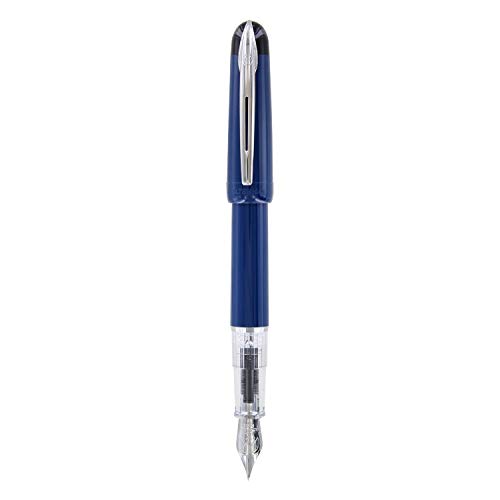 Waterman Kultur Fountain Pen, Reflectis Navy with Chrome Trim, Fine Nib with Blue Ink