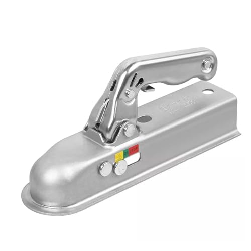 HEYOUTH Tete Attelage Remorque,Attache Remorque,Attelage à Billes remorque freinée jusqu'à 1500 kg,carrée argenté 60 mm