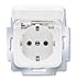 Produktbild Busch Jäger Reflex SI alpinweiss Steckdosen Schalter Rahmen Wippen (20 EUK-214 SCHUKO® Steckdosen-Einsatz mit Klappdeckel, 1 Stück)