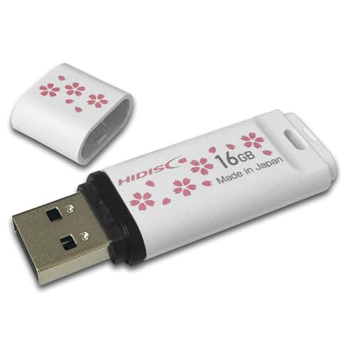 HIDISC USB2.0フラッシュメモリー16GB JPパターン(さくら)日本製 HDUFGM16G2WH-J