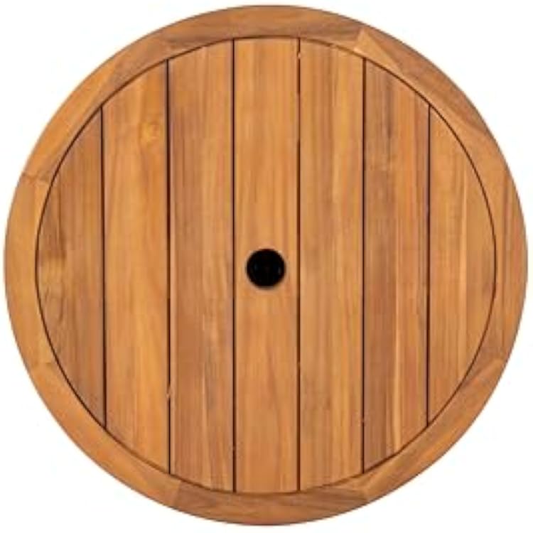 SAFAVIEH Couture Outdoor - Anguilla Round Wicker Coffee Table - Solid Wood and Aluminum - Coastal Woven Design - Ideal for Patio, Deck, Porch, Backyard, 25.6W x 25.6D x 13.8H (CPT2103A)