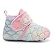 Scurtain Unisex Kids Toddler Slippers Boys Socks Fleece Slippers for Kids Toddler House Shoes Baby Booties Girls House Shoes Boys Booties Gradient Pink Size 5.5-6