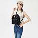 Cusangel Black Mini Backpack For womens, black backpack Purse,10L Synthetic Leather Cute Small Backpack with Pockets,Travel Fashion Backpack,Ladies Shoulder Bags