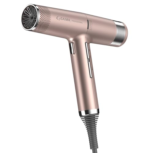 GA.MA iQ2 Perfetto Hair Dryer with 120 000 RPM Intelligent Turbo Motor Auto-Standby Oxy Active Technology Includes 10 Filters Rose Gold