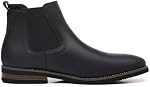 kkdom Cowboy Boots for Men Round Toe Mens Western Boots Casual Retro Boots