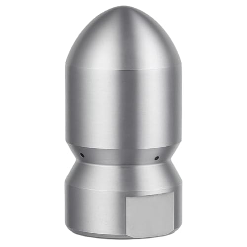 Lot de 2 buses de nettoyage de tuyaux rotatives 1/4 - 1/8 pour tuyau de nettoyage de tuyaux Kärcher WAP Alto, etc. (1/2, buse rigide)