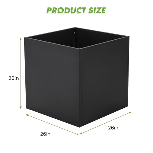 EliteEdge Galvanized Steel Raised Garden Bed, 26x26x26 Inch Large Elevated Planter Box for Vegetables, Outdoor Metal Grow Box, Minimalist Anti-Rust Steel Planter Box, Patio-Balcony-Backyard by EliteEdge - Image 5