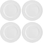 Mikasa Trellis Chine désossée 16 Ensemble de vaisselle, service pour 4, blanc