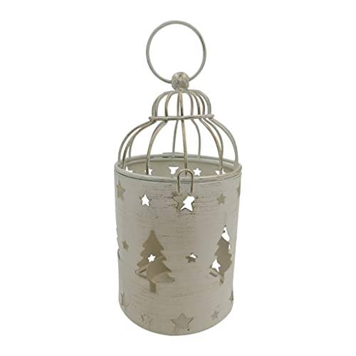 Guaber Velador De Navidad Colgante Colgante Pájaro Linterna Metal Centaño Verde Azulado Candlestick para Fiesta Bodas para La Fiesta Bodas