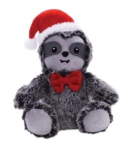 HOLLY ROBIN SUPER PLUSH SANTA SLOTH CHRISTMAS DOG PUPPY SOFT SQUEAKY PLAY TOY
