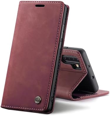 Chocoyi Leather Flip Wallet Phone Case Cover for Huawei P30 Pro, Magnetic Closure Case Cover with Stand function and Card Slots.-Blue