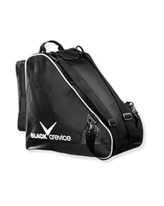 Black Crevice Skischuhtasche I Tasche für Snowboardschuhe & Skischuhe I Skischuhe-Tasche mit großem Hauptfach & Nebenfach mit Reißverschluss I Verstellbarer Schultergurt I Maße: 43x27x42cm