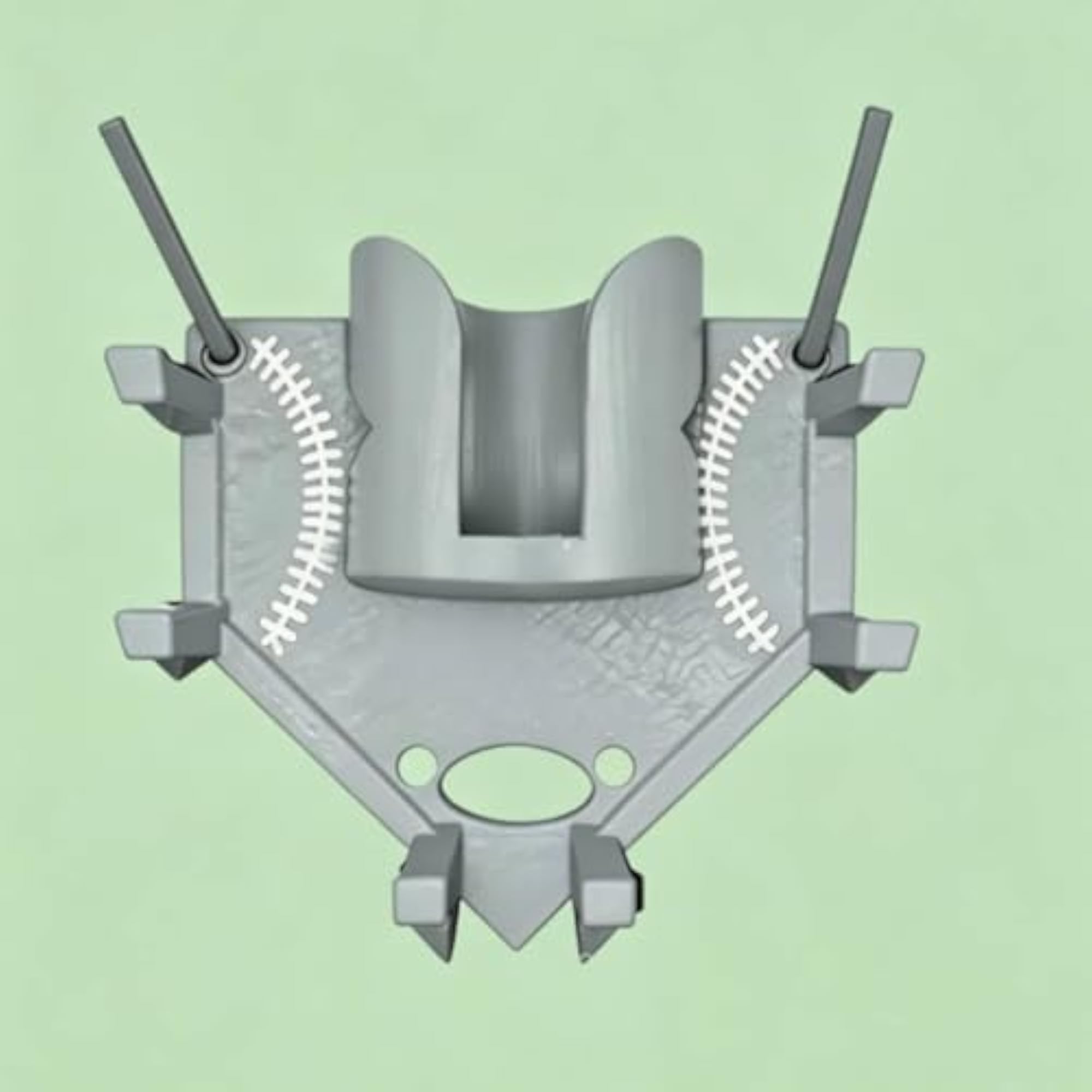 Baseball Dugout Organizer, Home Plate Shape Gear Holder