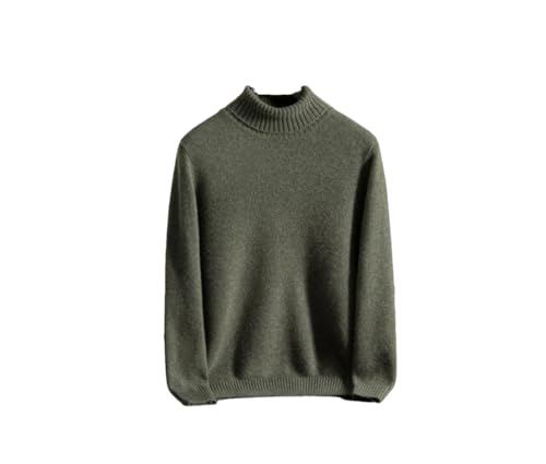 Men Solid High Collar Sweater Cashmere Thicken Sweater Casual Long Sleeve Pullover Soft Warm Knitted Pullover