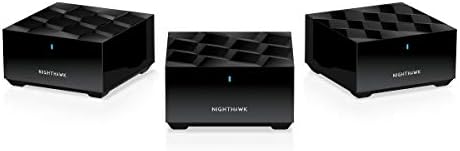 NETGEAR Nighthawk Advanced Whole Home Mesh WiFi 6 System (MK63S) with Free Armor Security – AX1800 Router with 2 Satellite Extenders, Coverage up to 4,500 sq. ft. and 25+ devices