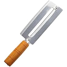 LABRIMP Sugar Cane Peeler Knife Fruit Vegetable Paring Tool Stainless Steel Blade Ergonomic Wooden Handle for Pineapple
