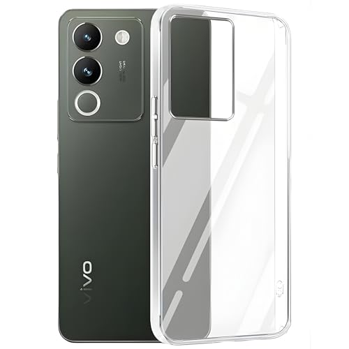 Image of Lifetime Anti-Yellow Clear Back Cover Case for Vivo Y200 (Sleek Crystal Hard Back | Shockproof Protection with Camera Protection)