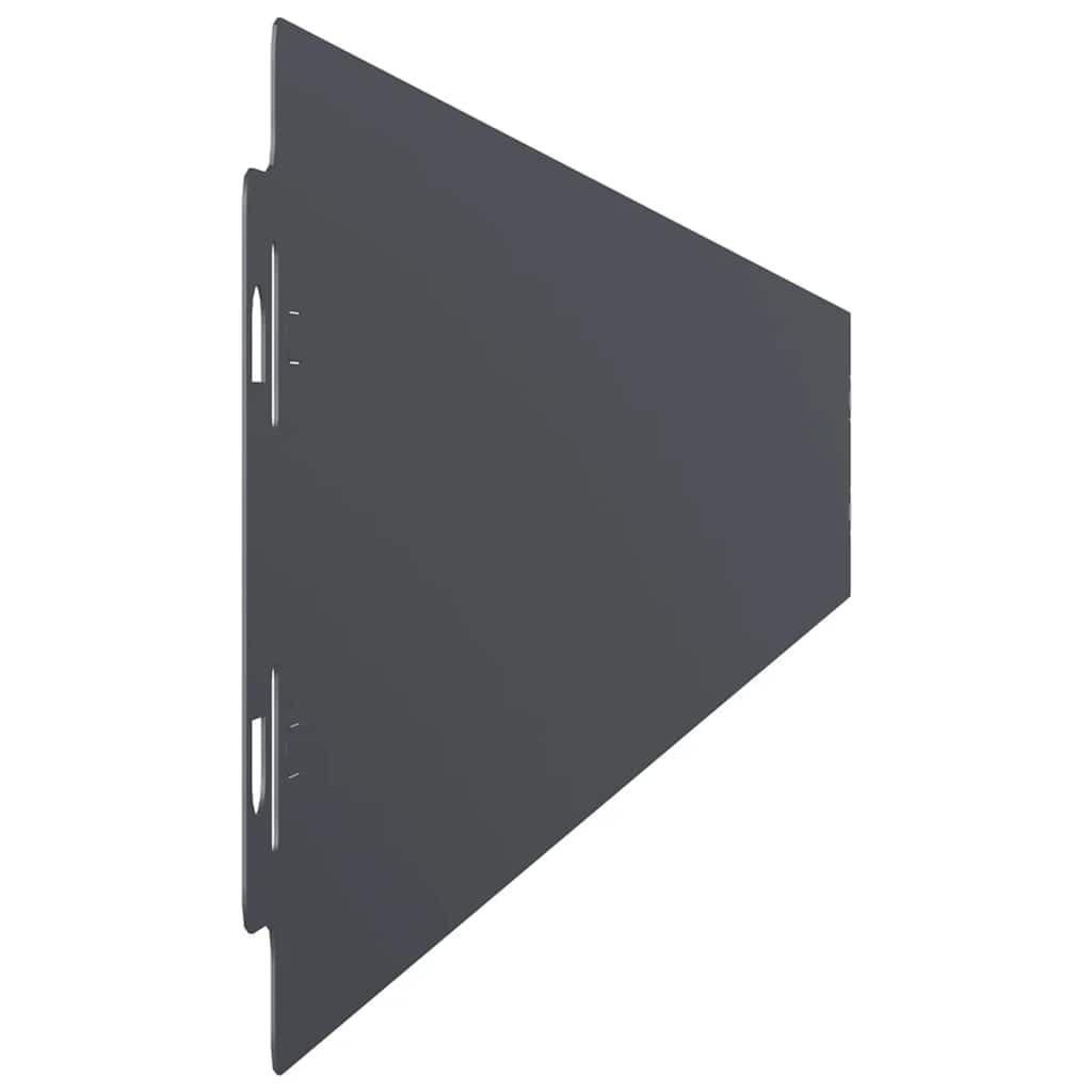 Krawędzie trawnika, 10 szt., antracytowe, 10 x 103 cm, stal walcowana na zimno, obramowanie grządki, obrzeże grządki, system wtykowy, montaż, ochrona porządku
