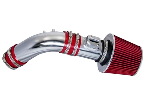 Rtunes Racing Short Ram Air Intake Kit + Filter Combo Compatible For 04-07 Honda Accord 2.4L L4 SULEV (Red)