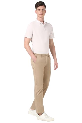 Image of Peter England Men's Skinny Fit Mid Rise Premium Casual Trouser Chinos