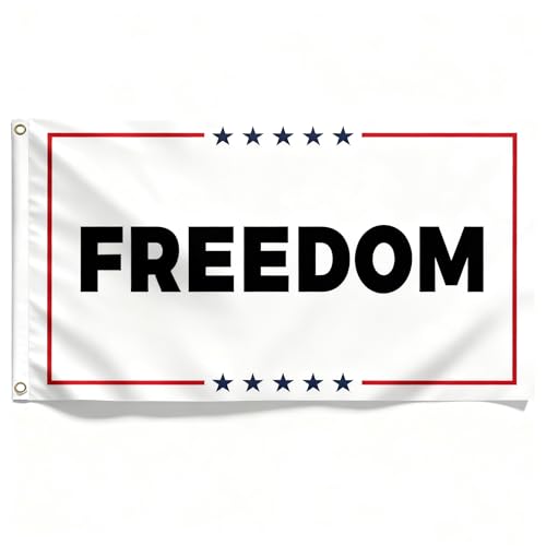 Charlie Kirk White Freedom Flag 3x5 Ft - Fade Proof &...