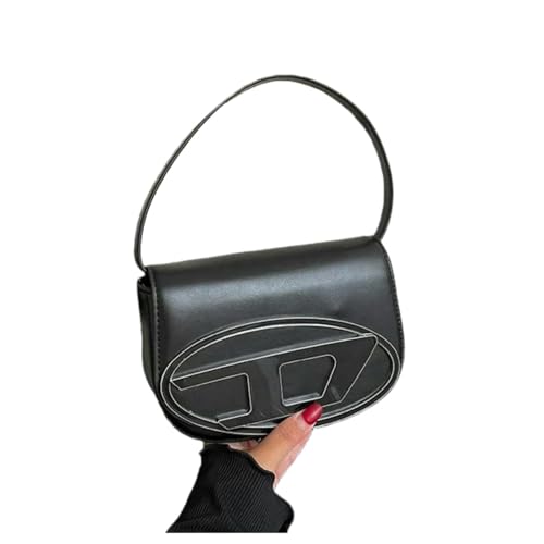 Gyios Borse Borsa da Donna di Lusso Leggero alla Moda A Tracolla E Versatile dal Design Nicchia per Gli Spostamenti Quotidiani-Nero
