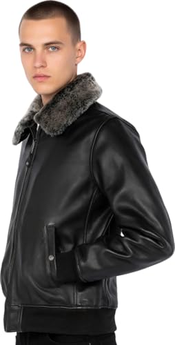 Blouson Pilote Schott en cuir marron d'exception ref 35836 - 5
