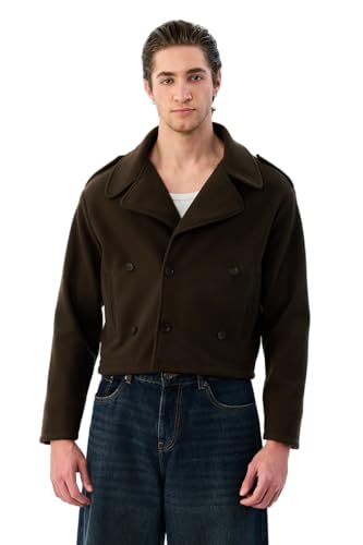 Image of SNITCH Men Casual & Formal Jacket | Regular Fit Notch Lapel Solid Design & Buttoned Closure | Premium Polyester Fabric & Woven Texture For Office