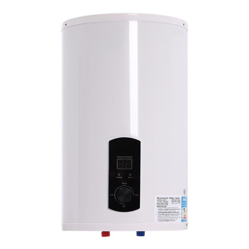 Caldera de agua caliente eléctrica de 30 l con indicador LED y control de temperatura – 2 kW Caldera de almacenamiento, calentador de agua caliente y calentador de agua para cocina, baño, lavabo