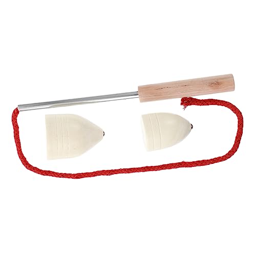 Kisangel 5 Sets Wooden Tops Vintage Whipping Tops with String for Creative Educational Playthings for Coordination and Observation Development Fun Parent Entertainment