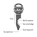 Nite Ize DoohicKey SkullKey Key Tool - Durable Keychain - Multipurpose with Bottle Opener, File, Serrated Edge, Scoring Point & Screwdriver - Travel & Airport-Friendly Multi Tool - 2 Pack