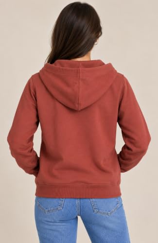 Image of SANE ORIGINALS Women's Cotton Blend Fleece Zip Up Hoodie Sweatshirt, Warm Winter Full Zip Jacket with Kangaroo Pockets