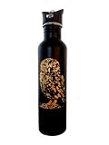 Botella de agua 1lt de Acero Inoxidable KA-AB. Diseño Búho. Libre de BPA, tapa...