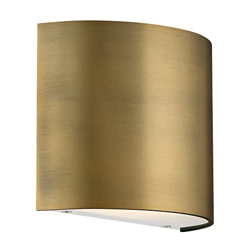 Image of WAC Lighting dweLED, Pocket 7in LED Wall Sconce in Aged Brass
