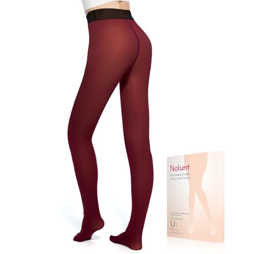 Image of Fleece Lined Tights Sheer Women,Fake Translucent Warm Pantyhose Leggings Sheer Thermal Tights for Women in Winter.
