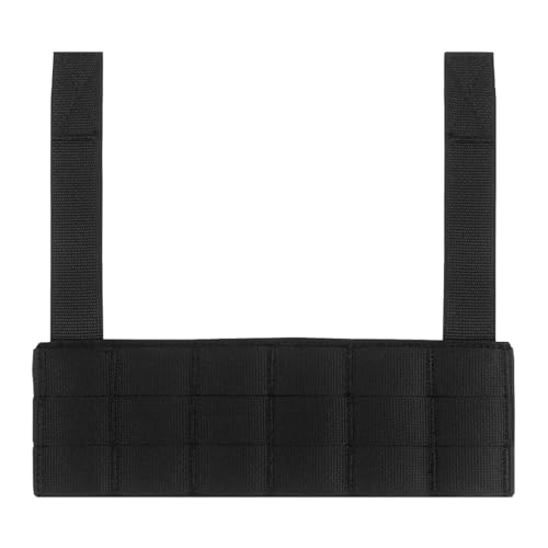 RASPIO Tactical MOLLE Expansion Plate, Tactical Micro Front Panel for D3CRM D3CRX MK4, Phone EUD Bridge Panel, Chest Rig Expansion(Black)