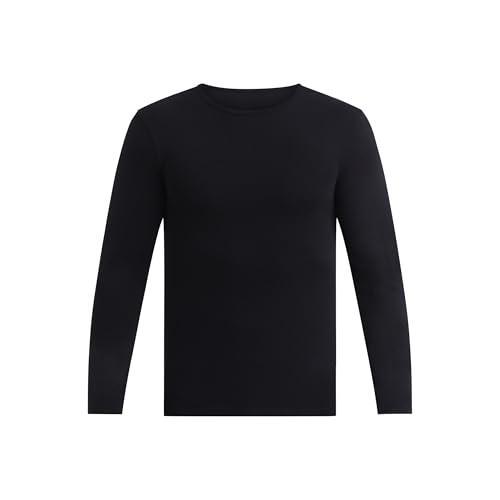 Dim Camiseta Térmica Cuello R Manga Larga Hombre x1 | Ropa Interior cálida y Suave | Aspecto Moteado | Certificado Oeko Tex