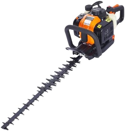 26cc 2-Cycle Gas Powered Hedge Trimmer Double Sided Blade 24" Bush Trimming Garden Trimmer with Recoil Start Gasoline Trimming Tool for Home Yard, Easy Start, Low Noise, Lightweight, Ergonomic Design