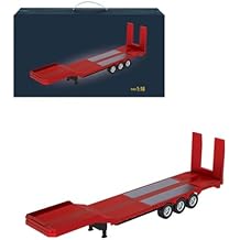 Remote Control Tractor Flatbed, 1/18 Scale Semi-Trailer Flatbed for 770S Heavy Duty Tractor Truck, Engineering Construction Vehicle Model for Adults & Youth