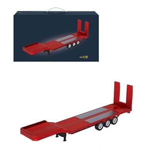 Wanengediy remorque plateau 1/18 rouge pour camion 770S