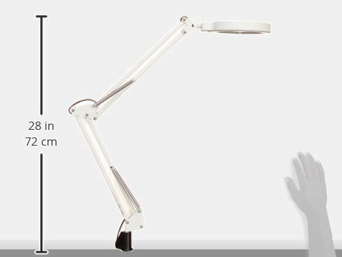 Amazon | 山田照明 Z-LIGHT LEDデスクライト ホワイト 拡大レンズ付き