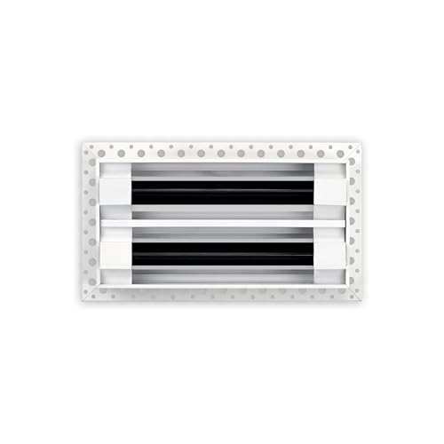 Image of BUILDMART - 8x4 MUD-in Air Vent Cover - Drywall MUD in White Air Vent - MUD Linear Slot Diffuser - Register Grille for Ceiling and Walls - Texas Buildmart